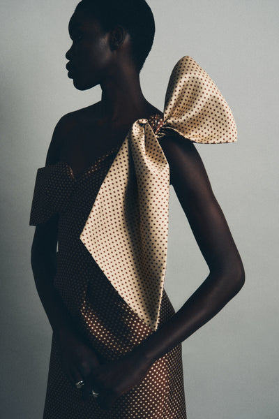 Loop-dy Loo Dress in Dot Jacquard Mikado