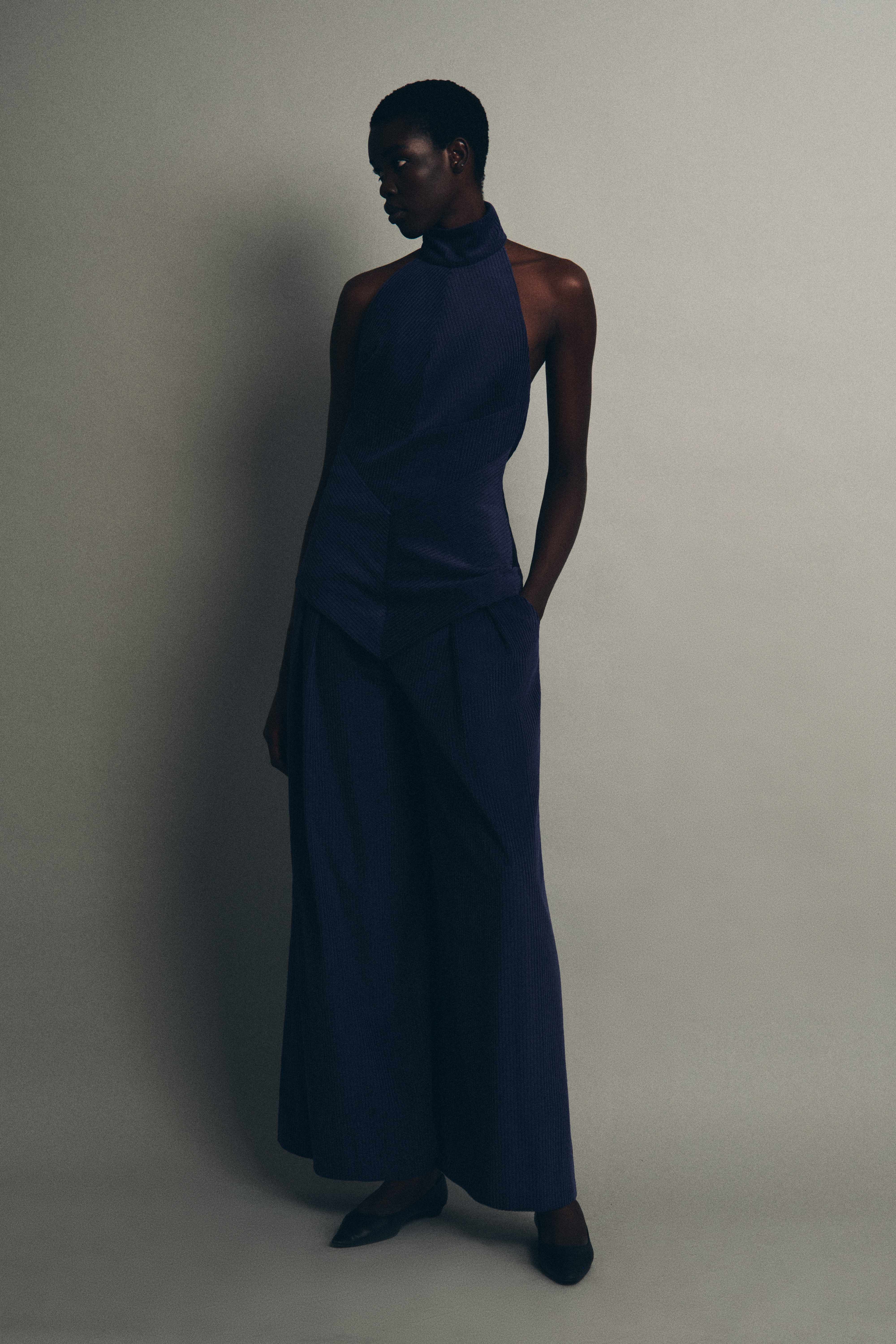 Directional Halter Top in Wide Wale Corduroy – Rosie Assoulin