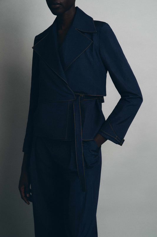 Yipee Ki-Yay Jacket in Ridged Moire