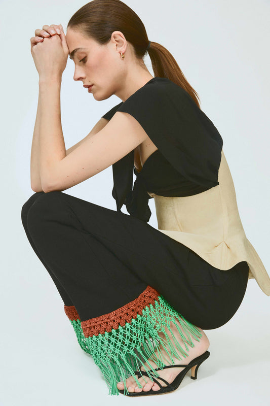 Gesundheit Bustier Hippy Top in Malta Linen Jacquard