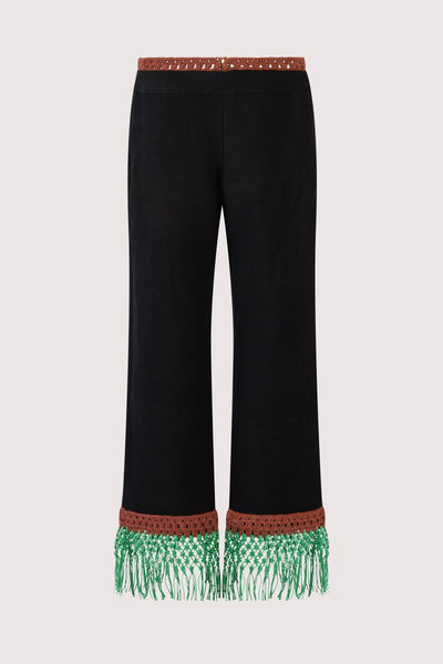 Macrame Pizzants Pant in Ridged Linen
