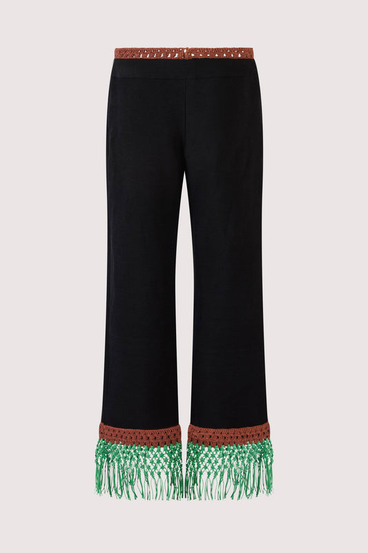 Macrame Pizzants Pant in Ridged Linen