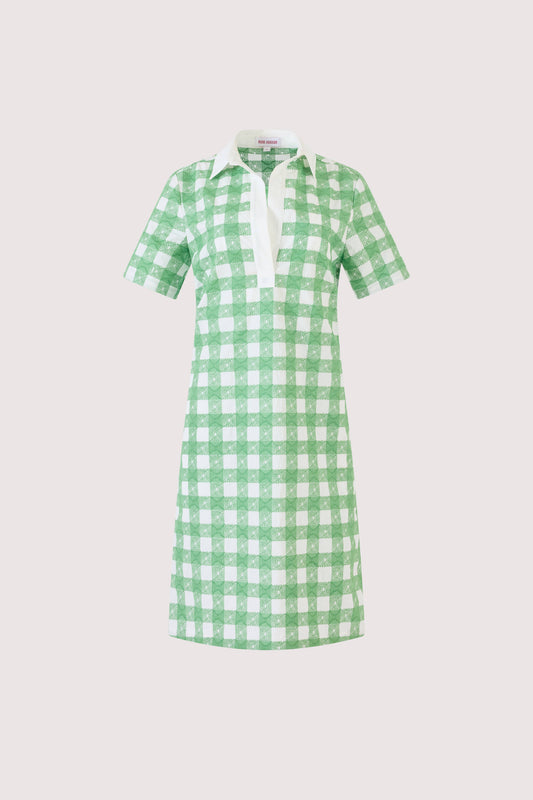 Mini Rugby Dress in Picnic Embroidered Gingham