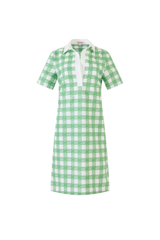 Mini Rugby Dress in Picnic Embroidered Gingham