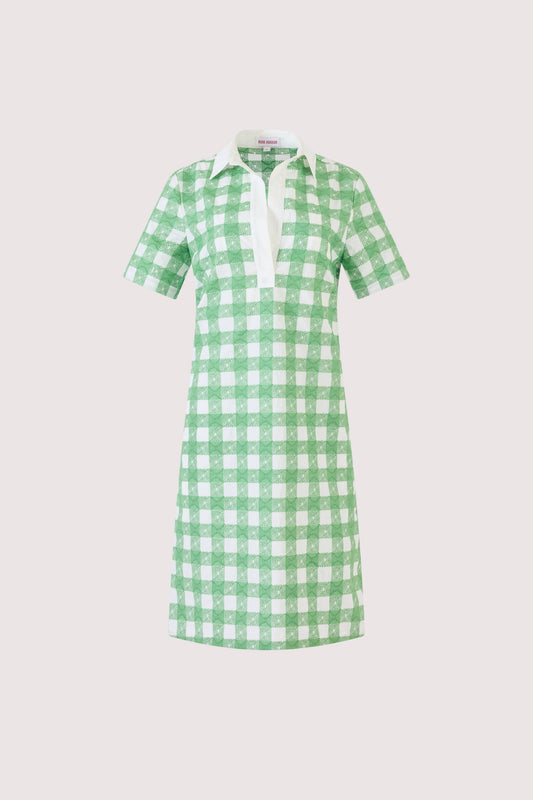 Mini Rugby Dress in Picnic Embroidered Gingham