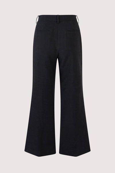 Paneled & Piped Flare Pant in Ridged Linen