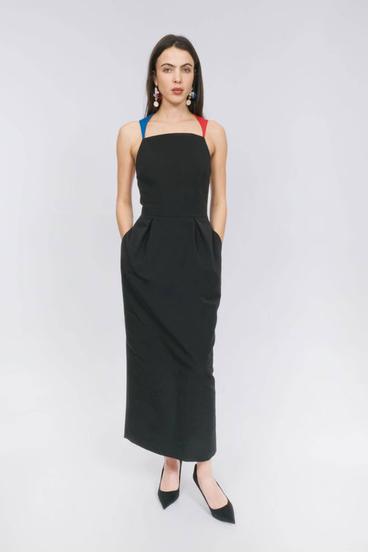 Simon Says Dress in Cotton Grosgrain
