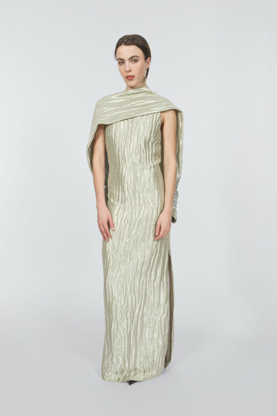 A La Mode Gown in Wavy Lame