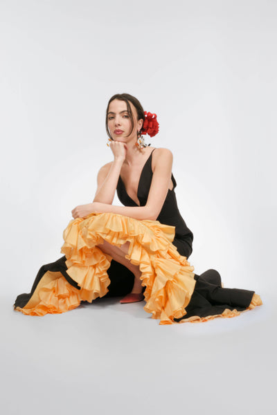 Can Can Gown in Cotton Grosgrain