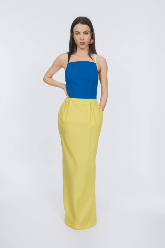Simon Says Gown in Cotton Grosgrain