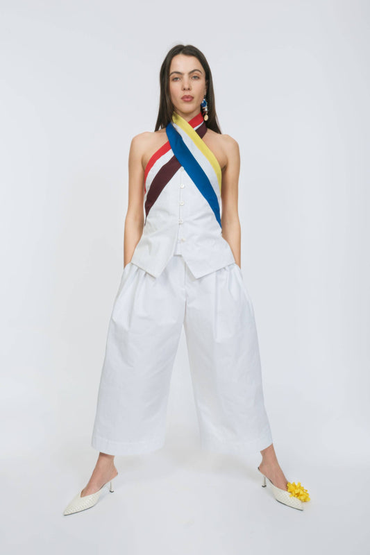 Culotte Pant in Heavy Cotton Poplin