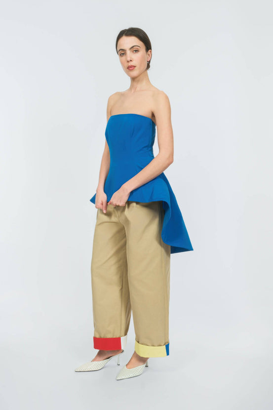 Halter in the Name of Love in Seersucker Navy Check Rosie Assoulin Halter in the Name of Love in Seersucker Navy Check Rosie Assoulin