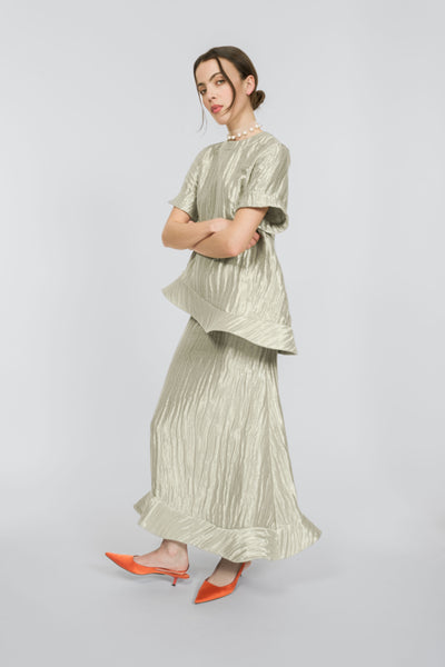 Ride the Wave Skirt in Wavy Lame