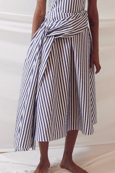 Draped For The Dramatic Skirt in Awning Stripe