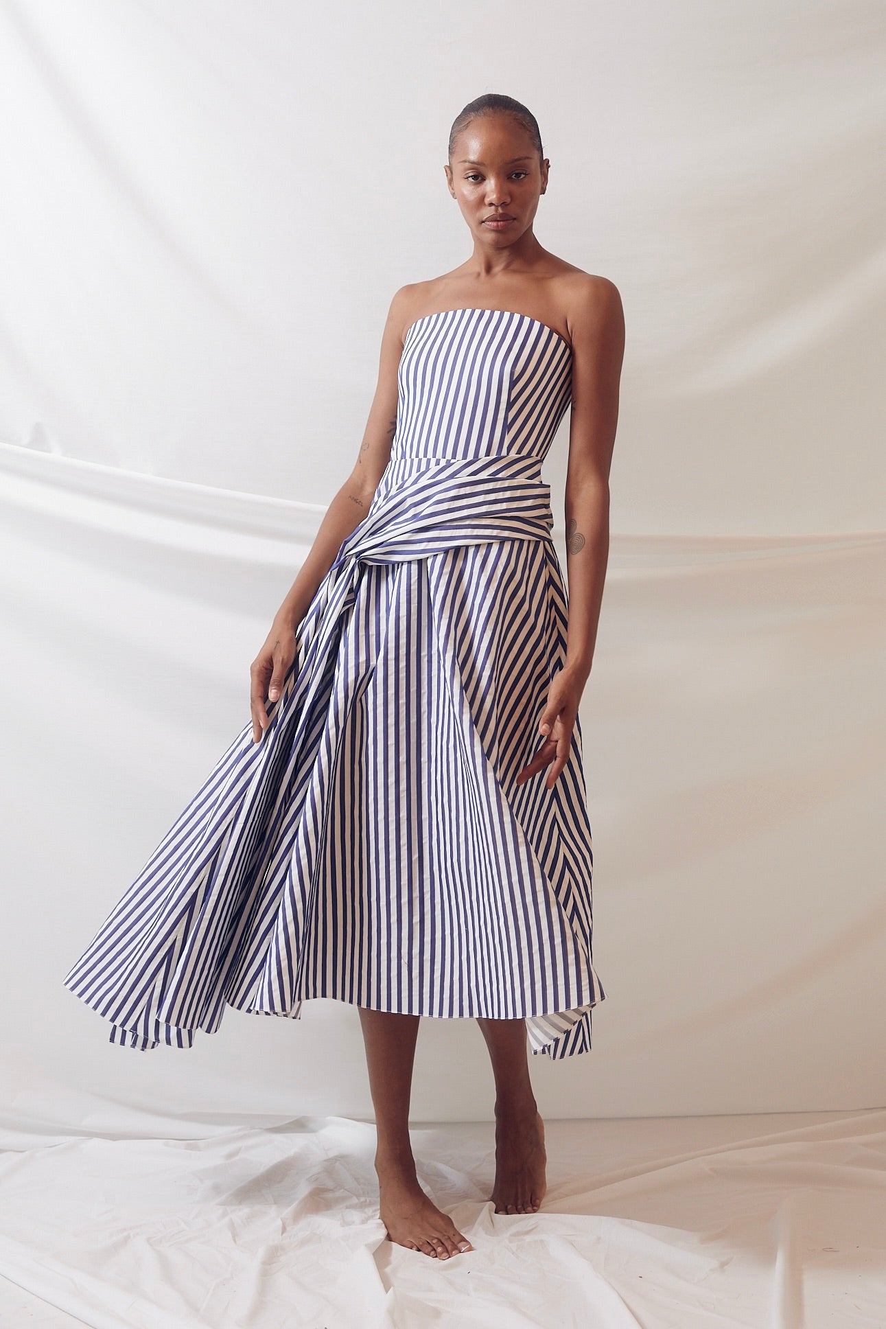 Draped For The Dramatic Skirt in Awning Stripe – Rosie Assoulin