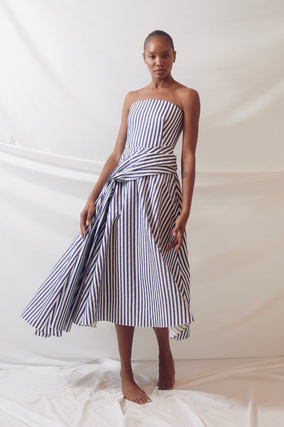 Draped For The Dramatic Skirt in Awning Stripe