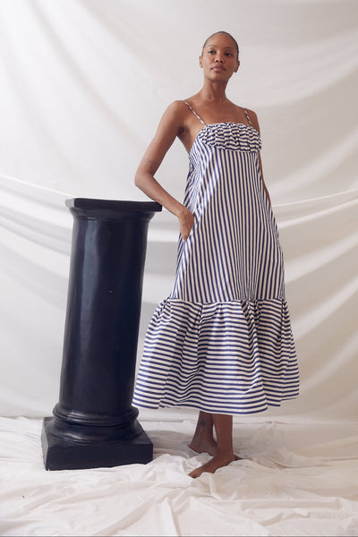 Cami Maxi Dress in Awning Stripe