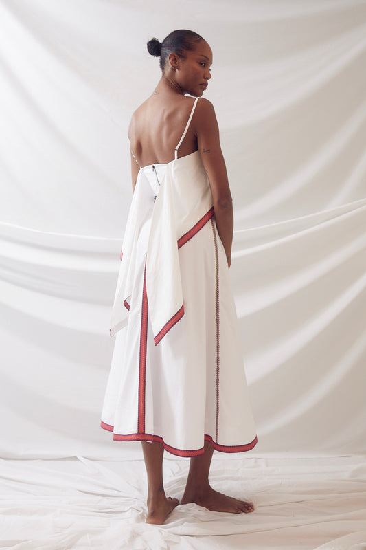 Quartered A-Line Skirt in Washed Taffeta Poplin Rosie Assoulin Quartered A-Line Skirt in Washed Taffeta Poplin Rosie Assoulin