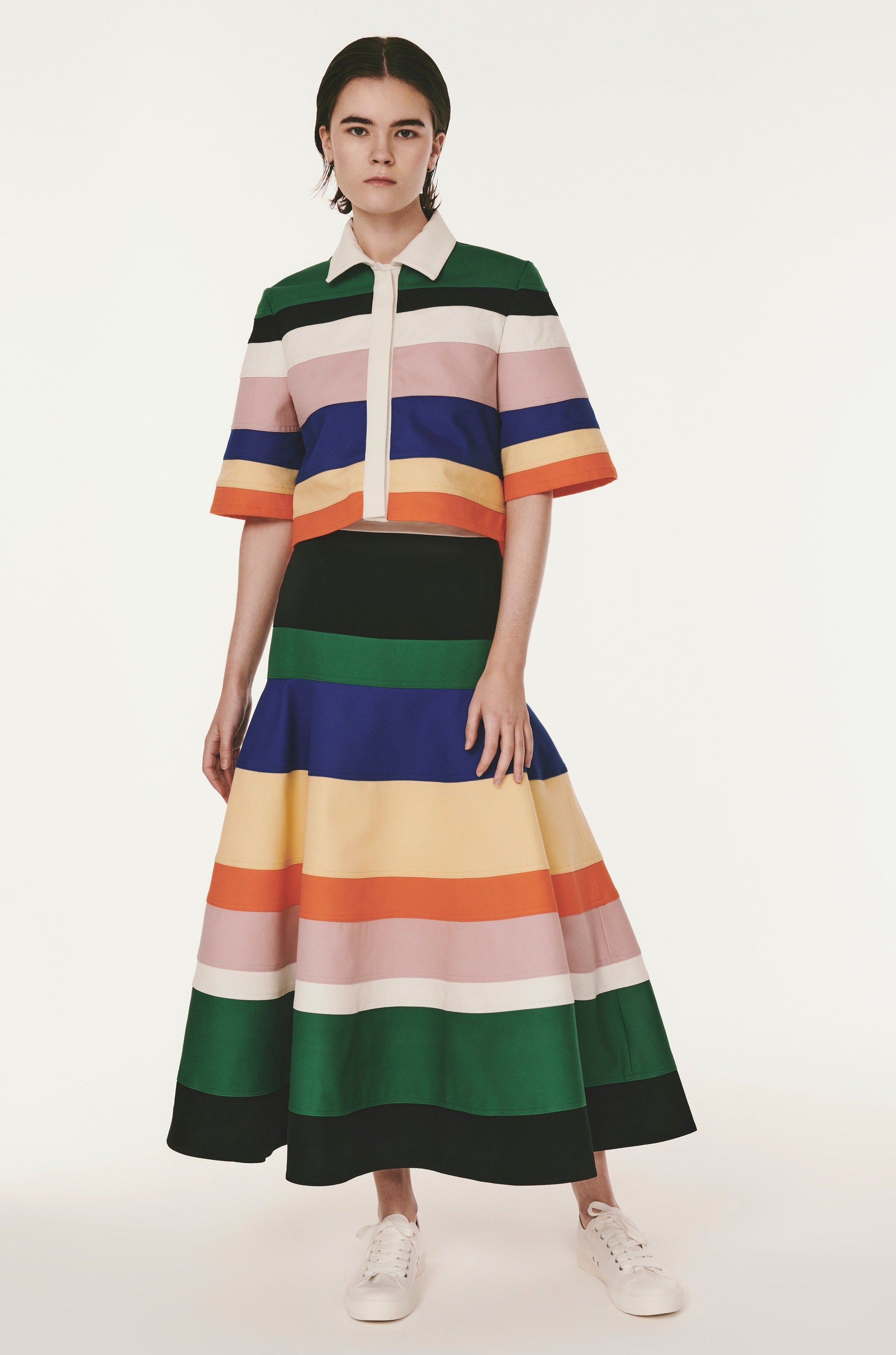 Striped Brush Skirt - Cotton – Rosie Assoulin