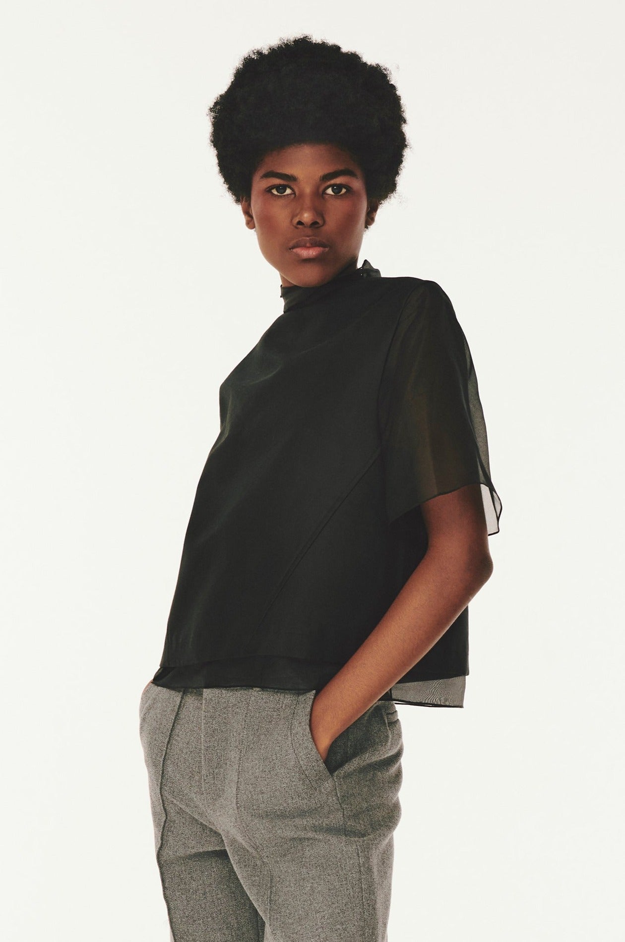 Black store boxy tee