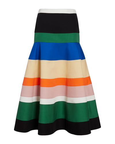 Striped Brush Skirt - Cotton