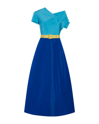 Grace Me w/ Your Cold Shoulder Cocktail Dress - Lagoon Blue