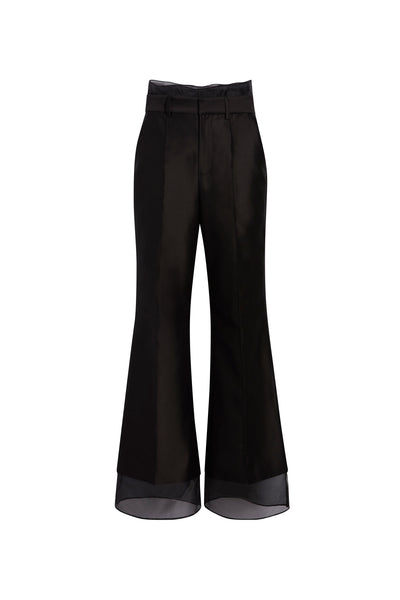 Organza Suit Pant - Black