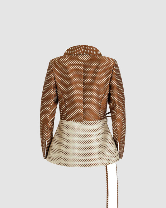 Rapt Attention Blazer in Dot Jacquard Mikado