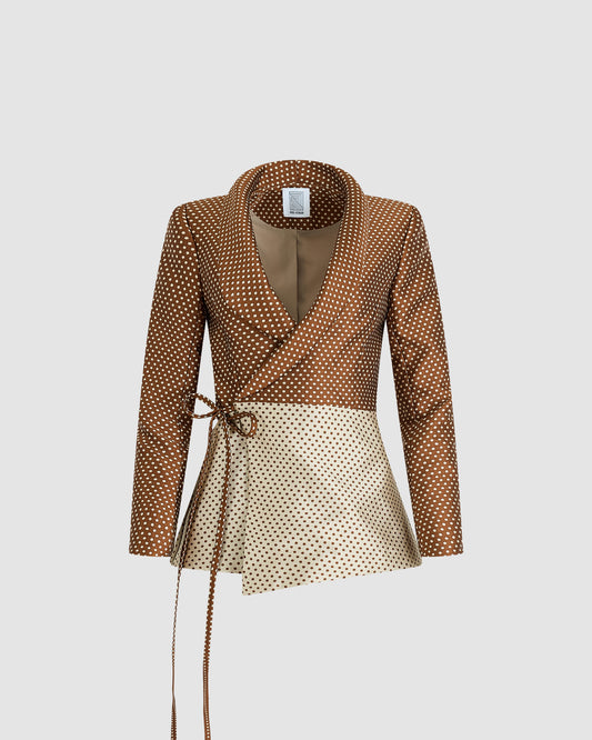 Rapt Attention Blazer in Dot Jacquard Mikado