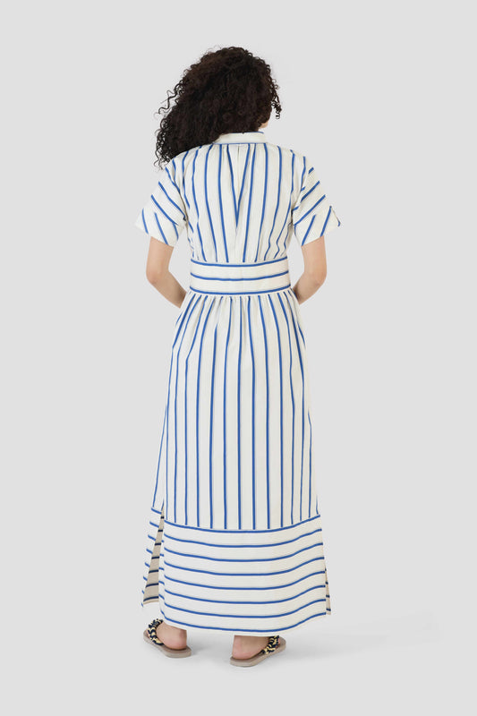 Ask for Directions Shirt Dress in Coastal Stripe Cotton