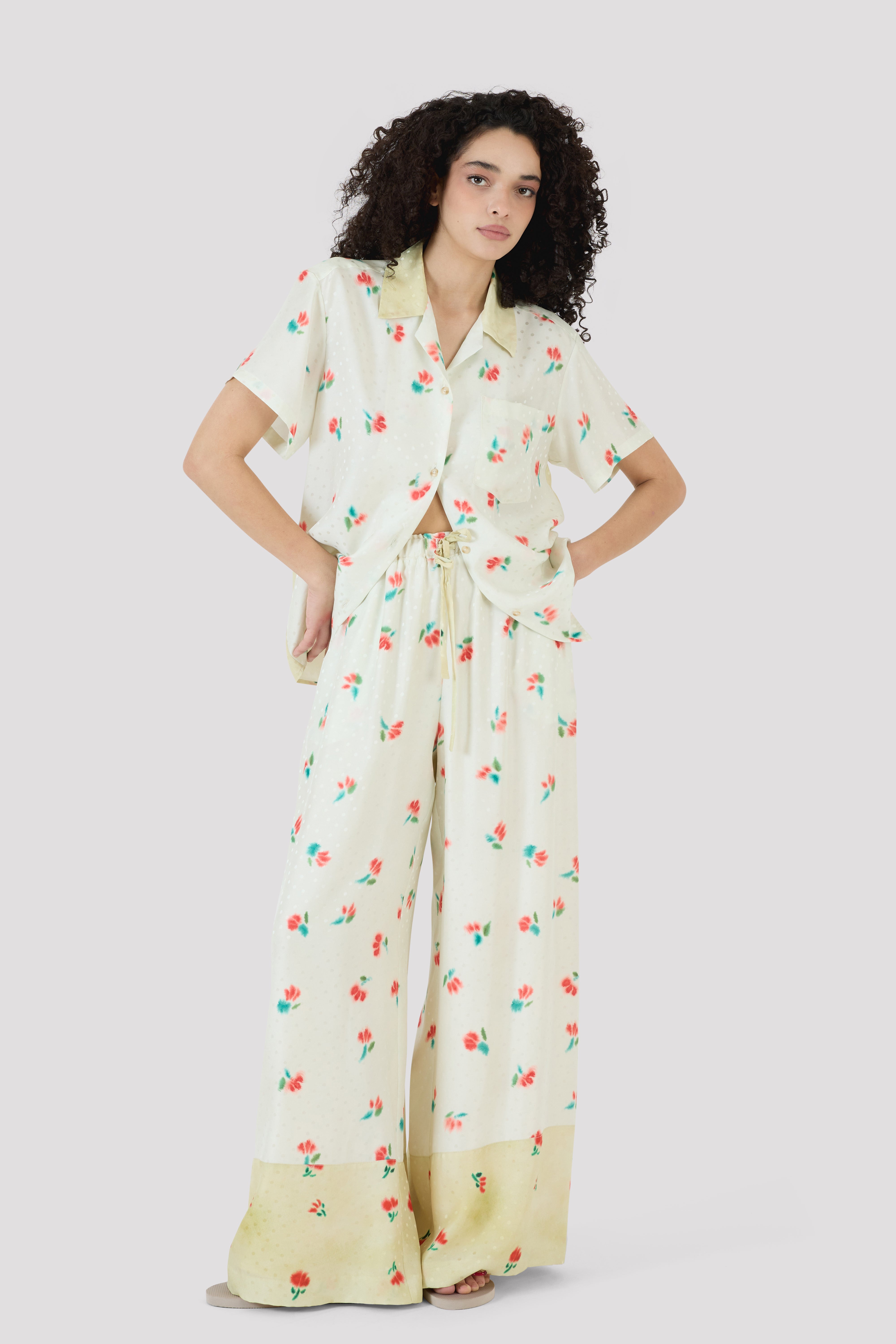 Drawstring Pant in Tulip Jacquard – Rosie Assoulin