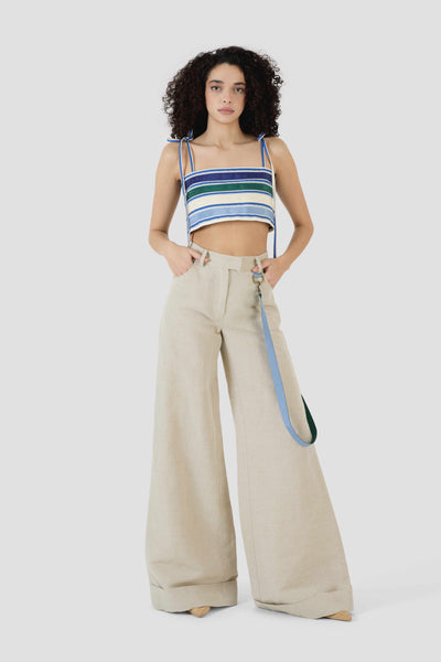 Ribbon B Boy Pant in Linen Canvas
