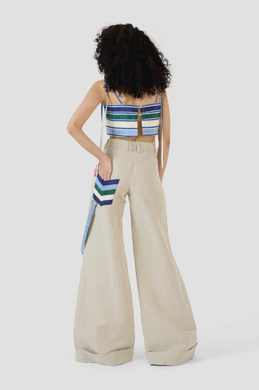 Ribbon B Boy Pant in Linen Canvas