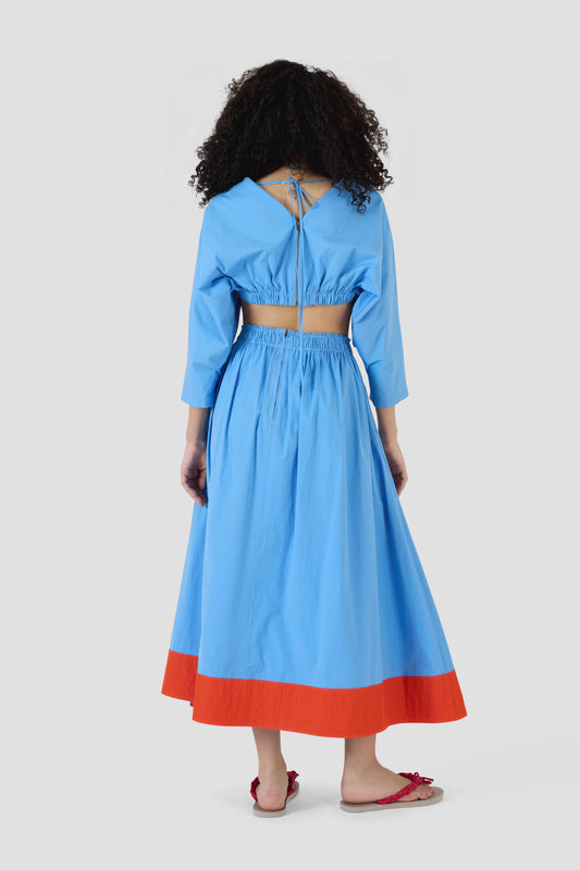 Shirred Skirt in Elegante Poplin