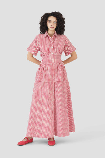 Boogie Woogie Bugle Boy Dress in Seersucker Gingham