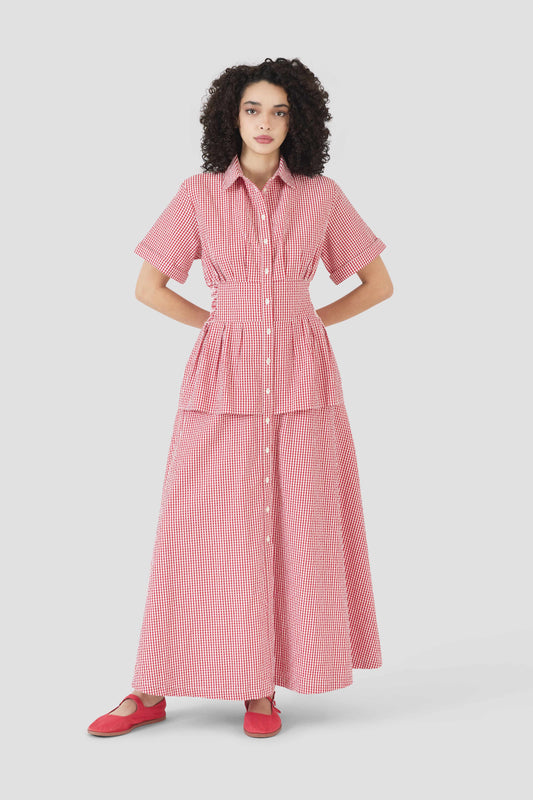 Boogie Woogie Bugle Boy Dress in Seersucker Gingham