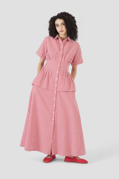 Boogie Woogie Bugle Boy Dress in Seersucker Gingham