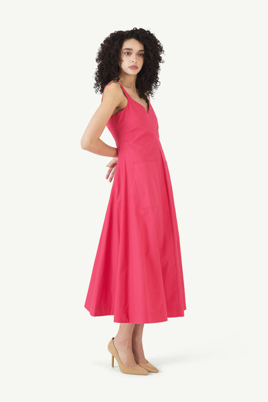 Pocktail Dress in Cotton Poplin