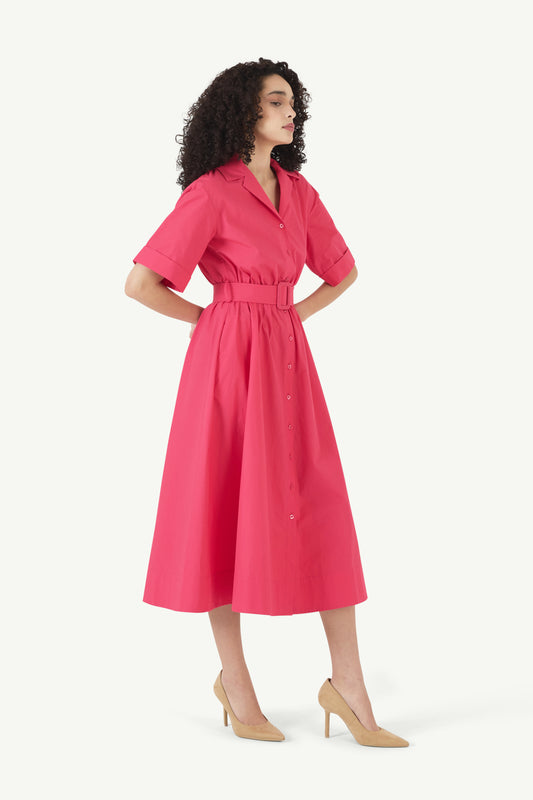 Jane Shirt Dress in Cotton Poplin