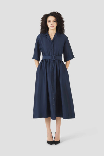 Jane Shirt Dress in Linen Viscose