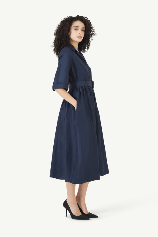 Jane Shirt Dress in Linen Viscose