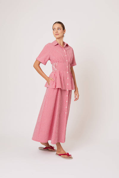 Boogie Woogie Bugle Boy Dress in Seersucker Gingham