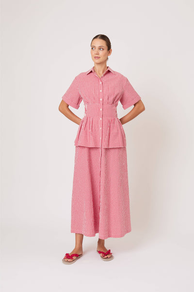 Boogie Woogie Bugle Boy Dress in Seersucker Gingham