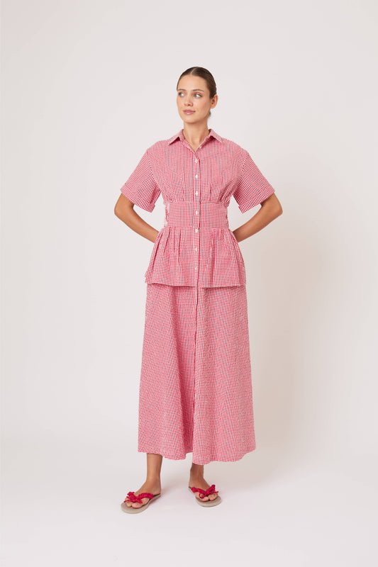 Boogie Woogie Bugle Boy Dress in Seersucker Gingham