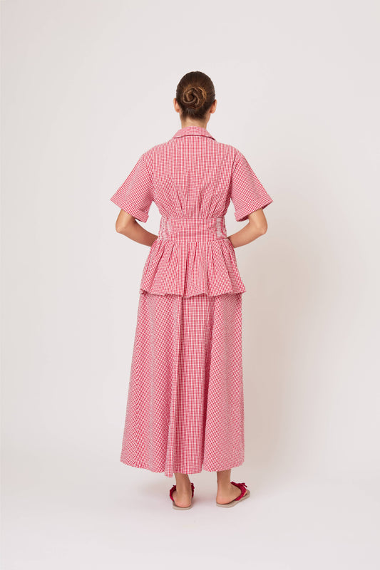 Boogie Woogie Bugle Boy Dress in Seersucker Gingham