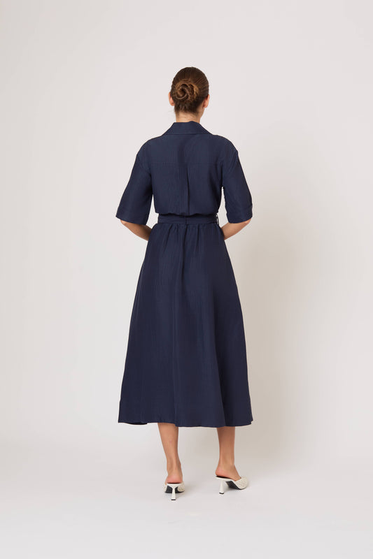 Jane Shirt Dress in Linen Viscose
