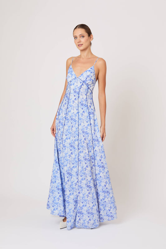 Cami Maxi Dress in Watercolor Floral Rosie Assoulin Cami Maxi Dress in Watercolor Floral Rosie Assoulin