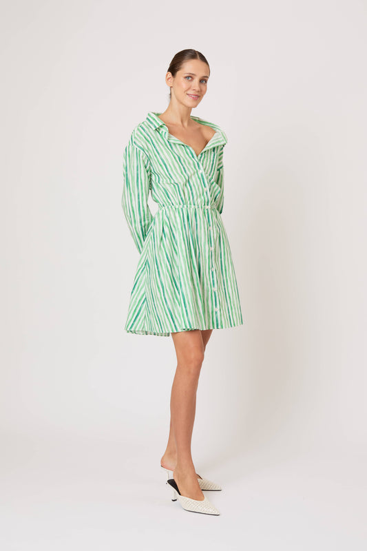 Rosie Assoulin Women's Falling Off The Shoulder Mini Dress, Green | Size: XS