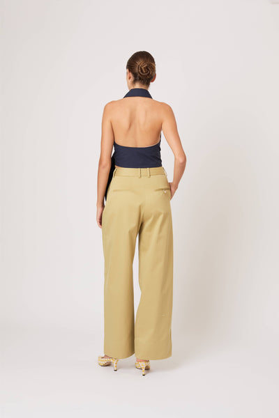 Wrapped Up Halter Top in Cotton Taffeta