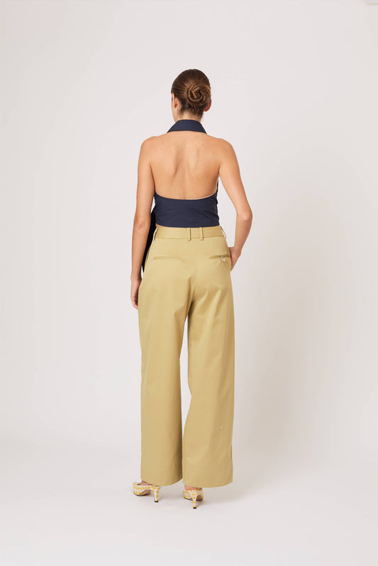 Wrapped Up Halter Top in Cotton Taffeta